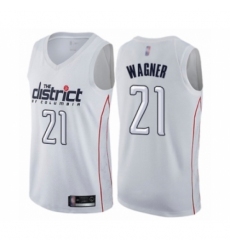 Men's Washington Wizards #21 Moritz Wagner Authentic White Basketball Jersey - City Edition