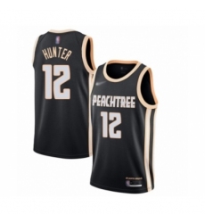 Women's Atlanta Hawks #12 De'Andre Hunter Swingman Black Basketball Jersey - 2019 20 City Edition