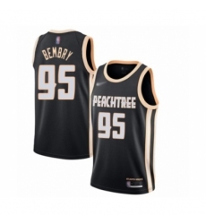 Youth Atlanta Hawks #95 DeAndre' Bembry Swingman Black Basketball Jersey - 2019 20 City Edition