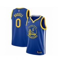 Men's Golden State Warriors #0 D'Angelo Russell Authentic Royal Finished Basketball Jersey - Icon Edition