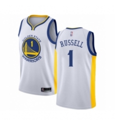 Men's Golden State Warriors #1 D'Angelo Russell Authentic White Basketball Jersey - Association Edition