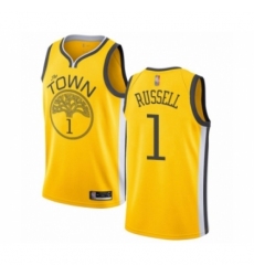 Men's Golden State Warriors #1 D'Angelo Russell Yellow Swingman Jersey - Earned Edition