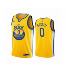 Women's Golden State Warriors #0 D'Angelo Russell Swingman Gold Finished Basketball Jersey - Statement Edition