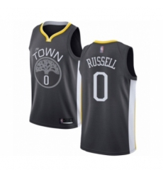 Youth Golden State Warriors #0 D'Angelo Russell Swingman Black Basketball Jersey - Statement Edition