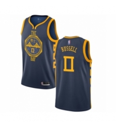 Youth Golden State Warriors #0 D'Angelo Russell Swingman Navy Blue Basketball Jersey - City Edition