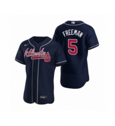 Men's Atlanta Braves #5 Freddie Freeman Nike Navy Authentic 2020 Alternate Jersey