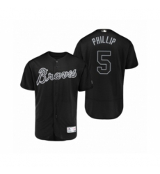 Men's Atlanta Braves #5 Freddie Freeman Phillip Black 2019 Players Weekend Authentic Jersey