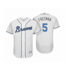 Men's Atlanta Braves #5 Freddie Freeman White 2017 Fathers Day Flex Base Jersey