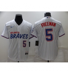 Men's Nike Atlanta Braves #5 Freddie Freeman White City Player Jersey