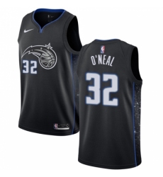 Men's Nike Orlando Magic #32 Shaquille O Neal Swingman Black NBA Jersey - City Edition