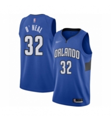 Men's Orlando Magic #32 Shaquille O'Neal Authentic Blue Finished Basketball Jersey - Statement Edition
