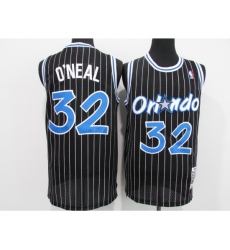 Men's Orlando Magic #32 Shaquille O'Neal Black Mitchell & Ness Black Retired Player Jersey