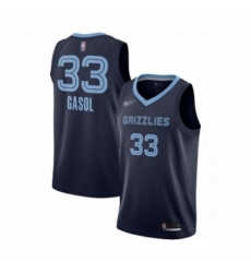 Men's Memphis Grizzlies #33 Marc Gasol Authentic Navy Blue Finished Basketball Jersey - Icon Edition