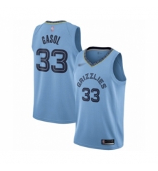 Women's Memphis Grizzlies #33 Marc Gasol Swingman Blue Finished Basketball Jersey Statement Edition