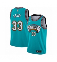 Youth Memphis Grizzlies #33 Marc Gasol Swingman Green Hardwood Classic Basketball Jersey