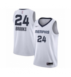 Men's Memphis Grizzlies #24 Dillon Brooks Authentic White Finished Basketball Jersey - Association Edition