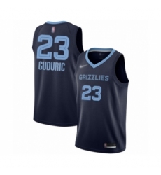 Men's Memphis Grizzlies #23 Marko Guduric Authentic Navy Blue Finished Basketball Jersey - Icon Edition