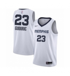 Men's Memphis Grizzlies #23 Marko Guduric Authentic White Finished Basketball Jersey - Association Edition