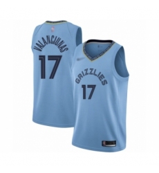 Men's Memphis Grizzlies #17 Jonas Valanciunas Authentic Blue Finished Basketball Jersey Statement Edition