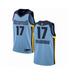 Men's Memphis Grizzlies #17 Jonas Valanciunas Authentic Light Blue Basketball Jersey Statement Edition