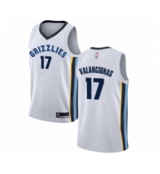 Men's Memphis Grizzlies #17 Jonas Valanciunas Authentic White Basketball Jersey - Association Edition