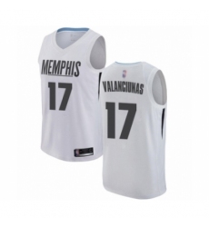 Men's Memphis Grizzlies #17 Jonas Valanciunas Authentic White Basketball Jersey - City Edition