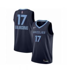 Women's Memphis Grizzlies #17 Jonas Valanciunas Swingman Navy Blue Finished Basketball Jersey - Icon Edition