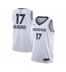 Women's Memphis Grizzlies #17 Jonas Valanciunas Swingman White Finished Basketball Jersey - Association Edition