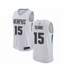 Men's Memphis Grizzlies #15 Brandon Clarke Authentic White Basketball Jersey - City Edition