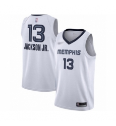 Men's Memphis Grizzlies #13 Jaren Jackson Jr. Authentic White Finished Basketball Jersey - Association Edition