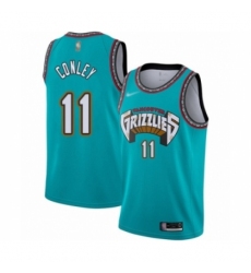 Men's Memphis Grizzlies #11 Mike Conley Authentic Green Hardwood Classic Basketball Jersey