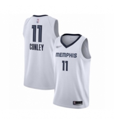 Men's Memphis Grizzlies #11 Mike Conley Authentic White Finished Basketball Jersey - Association Edition