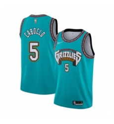 Men's Memphis Grizzlies #5 Bruno Caboclo Authentic Green Hardwood Classic Basketball Jersey