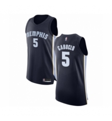 Men's Memphis Grizzlies #5 Bruno Caboclo Authentic Navy Blue Basketball Jersey - Icon Edition