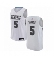 Youth Memphis Grizzlies #5 Bruno Caboclo Swingman White Basketball Jersey - City Edition