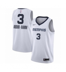 Men's Memphis Grizzlies #3 Shareef Abdur-Rahim Authentic White Finished Basketball Jersey - Association Edition
