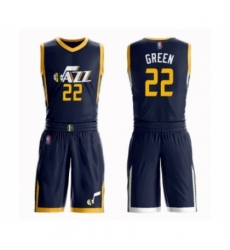 Women's Utah Jazz #22 Jeff Green Swingman Navy Blue Basketball Suit Jersey - Icon Edition