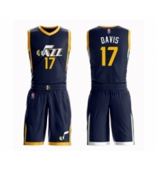 Women's Utah Jazz #17 Ed Davis Swingman Navy Blue Basketball Suit Jersey - Icon Edition