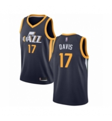 Youth Utah Jazz #17 Ed Davis Swingman Navy Blue Basketball Jersey - Icon Edition