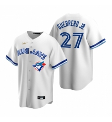 Men's Nike Toronto Blue Jays #27 Vladimir Guerrero Jr. White Cooperstown Collection Home Stitched Baseball Jersey