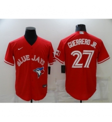 Men's Toronto Blue Jays #27 Vladimir Guerrero Jr. Red Game Alternate Baseball Jersey