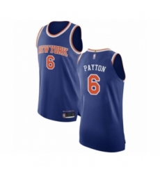 Men's New York Knicks #6 Elfrid Payton Authentic Royal Blue Basketball Jersey - Icon Edition