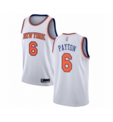 Women's New York Knicks #6 Elfrid Payton Swingman White Basketball Jersey - Association Edition