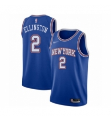 Men's New York Knicks #2 Wayne Ellington Authentic Blue Basketball Jersey - Statement Edition