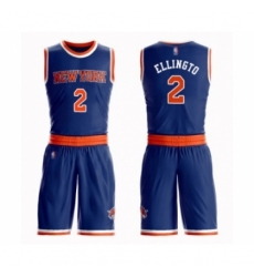 Men's New York Knicks #2 Wayne Ellington Swingman Royal Blue Basketball Suit Jersey - Icon Edition