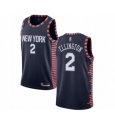 Women's New York Knicks #2 Wayne Ellington Swingman Navy Blue Basketball Jersey - 2018-19 City Edition