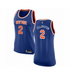 Women's New York Knicks #2 Wayne Ellington Swingman Royal Blue Basketball Jersey - Icon Edition