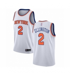 Youth New York Knicks #2 Wayne Ellington Swingman White Basketball Jersey - Association Edition