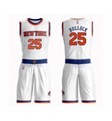 Men's New York Knicks #25 Reggie Bullock Swingman White Basketball Suit Jersey - Association Edition