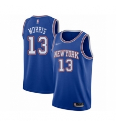 Men's New York Knicks #13 Marcus Morris Authentic Blue Basketball Jersey - Statement Edition